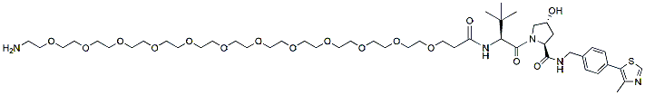 Molecular structure of the compound: (S, R, S)-AHPC-PEG12-amine, HCl salt