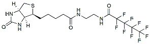 Molecular structure of the compound: 2,2,3,3,4,4,5,5,5-nonafluoro-N-(2-(5-((3aS,4S,6aR)-2-oxohexahydro-1H-thieno[3,4-d]imidazol-4-yl)pentanamido)ethyl)pentanamide