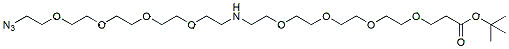 Molecular structure of the compound: N-(Azido-PEG4)-N-(PEG4-t-butyl ester)
