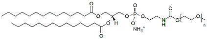Molecular structure of the compound: DMPE-mPEG ammonium salt, MW 2,000