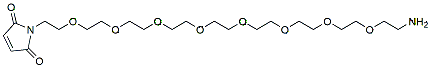 Molecular structure of the compound: Mal-PEG8-Amine, TFA salt
