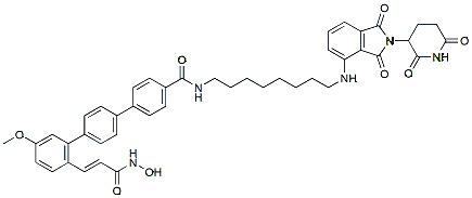 Molecular structure of the compound: Pomalidomide-amido-bis-benzoate-aminooxy