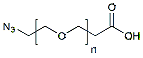 Molecular structure of the compound: Azide-PEG-acid, MW 5,000