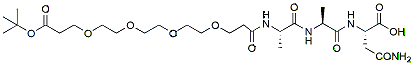 Molecular structure of the compound: t-Butoxycarbonyl-PEG4-Ala-Ala-Asn