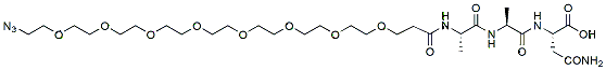 Molecular structure of the compound: Azido-PEG8-Ala-Ala-Asn