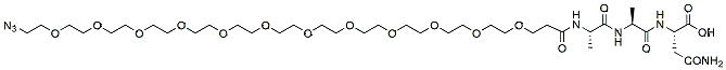 Molecular structure of the compound: Azido-PEG12-Ala-Ala-Asn