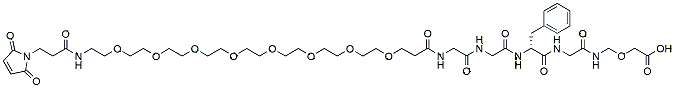 Molecular structure of the compound: Mal-Amido-PEG8-Gly-Gly-L-Phe-N-[(carboxymethoxy)methyl]Glycinamide