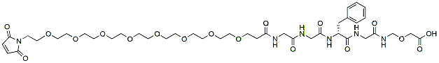 Molecular structure of the compound: Mal-PEG8-Gly-Gly-L-Phe-N-[(carboxymethoxy)methyl]Glycinamide