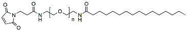 Molecular structure of the compound: Palmitate-PEG-mal, MW 1,000