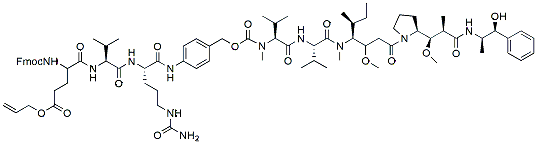 Molecular structure of the compound: Fmoc-L-Glu(OAll)-Val-Cit-PAB-MMAE