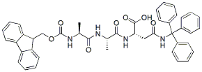 Molecular structure of the compound: Fmoc-Ala-Ala-Asn(Trt)-OH
