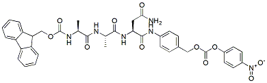 Molecular structure of the compound: Fmoc-Ala-Ala-Asn-PABC-PNP