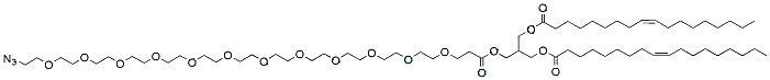 Molecular structure of the compound: 1,2-Dioleoyl-sn-glycero-3-PEG12-Azide