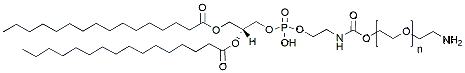 Molecular structure of the compound: DPPE-PEG-amine TFA salt, MW 2,000