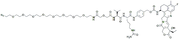 Molecular structure of the compound: Azide-PEG8-Val-Cit-PAB-Exatecan