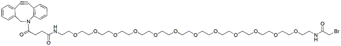 Molecular structure of the compound: Bromoacetamido-PEG12-amido-DBCO