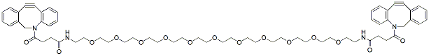 Molecular structure of the compound: Bis-PEG11-DBCO