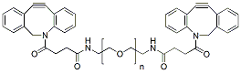 Molecular structure of the compound: bis-DBCO-PEG. MW 5,000