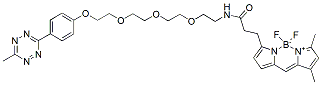 Molecular structure of the compound: BDP FL-PEG3-Methyltetrazine
