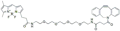 Molecular structure of the compound: BDP FL-PEG4-DBCO