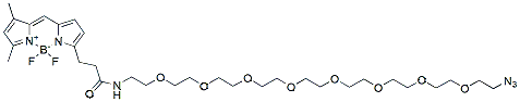 Molecular structure of the compound: BDP FL-PEG8-azide