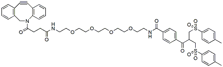 Molecular structure of the compound: Bis-sulfone-PEG4-DBCO