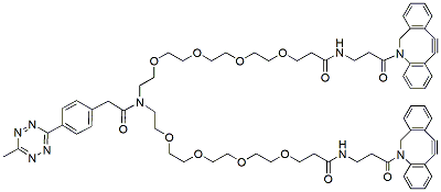 Molecular structure of the compound: Methyltetrazine-amido-N-bis(PEG4-DBCO)