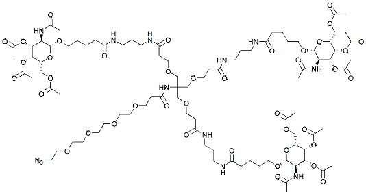 Molecular structure of the compound: Tri-GalNAc(OAc)3-PEG4-azide