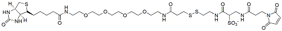 Molecular structure of the compound: Biotin-PEG4-S-S-sulfo-Maleimide, TEA salt