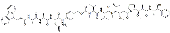 Molecular structure of the compound: Fmoc-Ala-Ala-Asn-PAB-MMAE