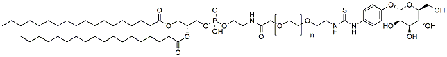 Molecular structure of the compound: DSPE-PEG-Thiourea-Mannose, MW 2,000 (solution in ethanol)