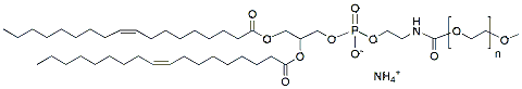 Molecular structure of the compound: DOPE-mPEG, MW 1,000 (NH4, solution in chloroform)