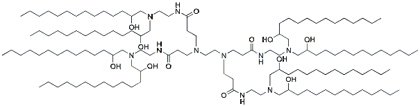 Molecular structure of the compound: G0-C14 analog (solution in ethanol)