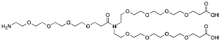 Molecular structure of the compound: N-(Amine-PEG4)-N-bis(PEG4-acid), TFA salt