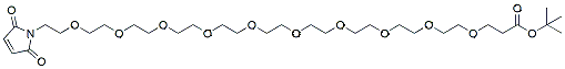 Molecular structure of the compound: Mal-PEG10-t-butyl ester