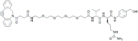 Molecular structure of the compound: DBCO-PEG4-Val-Cit-PAB