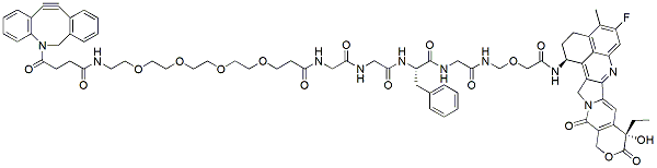 Molecular structure of the compound: DBCO-PEG4-GGFG-Dxd