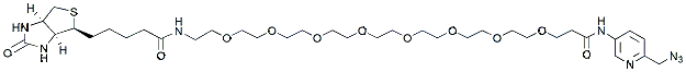 Molecular structure of the compound: Biotin-PEG8-Picolyl azide