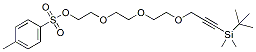 Molecular structure of the compound: 13,13,14,14-Tetramethyl-3,6,9-trioxa-13-silapentadec-11-yn-1-ylTosylate