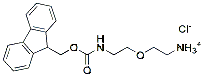 Molecular structure of the compound: FmocNH-PEG1-CH2CH2NH2, HCl Salt