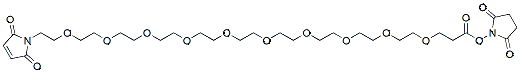 Molecular structure of the compound: Mal-PEG10-NHS ester