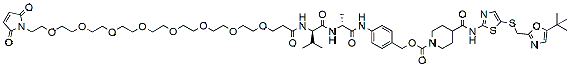 Molecular structure of the compound: Mal-PEG8-Val-Ala-PAB-SNS-032