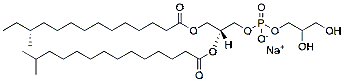 Molecular structure of the compound: a15:0-i15:0 PG