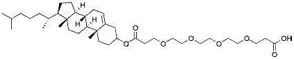 Molecular structure of the compound: Cholesterol-PEG4-acid