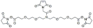 Molecular structure of the compound: N-(C1-Mal)-N-bis(PEG2-NHS ester)