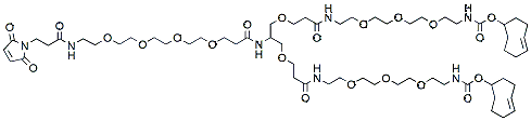 Molecular structure of the compound: Mal-PEG4-bis-PEG3-TCO