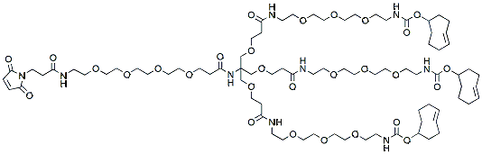 Molecular structure of the compound: Mal-PEG4-tris-PEG3-TCO
