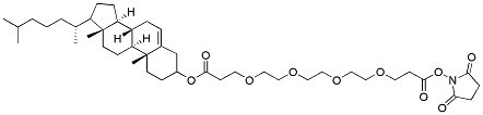 Molecular structure of the compound: Cholesterol-PEG4-NHS ester