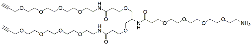 Molecular structure of the compound: Amino-PEG4-bis-PEG4-alkyne