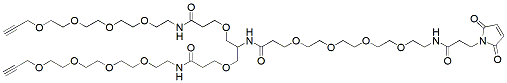 Molecular structure of the compound: Mal-PEG4-bis-PEG4-alkyne
